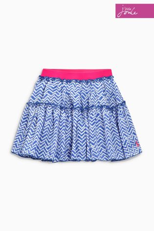 Little Joule Tululah Blue Zigzag Printed Tutu Skirt